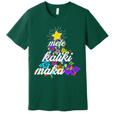 Hawaiian Mele Kaliki Maka Christmas Tree Premium T-Shirt