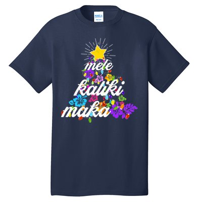 Hawaiian Mele Kaliki Maka Christmas Tree Tall T-Shirt