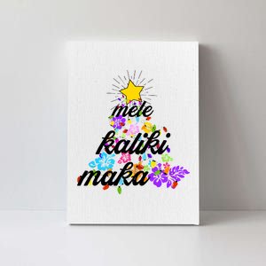 Hawaiian Mele Kaliki Maka Christmas Tree Canvas