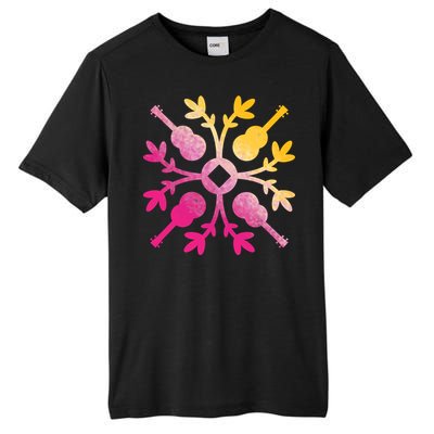 Hawaiian Mele Music Quilt Tribal Tattoo Ukulele Tall Fusion ChromaSoft Performance T-Shirt