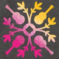 Hawaiian Mele Music Quilt Tribal Tattoo Ukulele Vector Backpack
