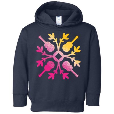 Hawaiian Mele Music Quilt Tribal Tattoo Ukulele Toddler Hoodie