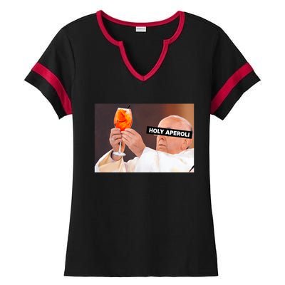 Holy Aperoli X Papst The Pope Drip X Francis Spritz Club Ladies Halftime Notch Neck Tee