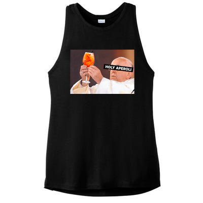 Holy Aperoli X Papst The Pope Drip X Francis Spritz Club Ladies PosiCharge Tri-Blend Wicking Tank