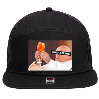 Holy Aperoli X Papst The Pope Drip X Francis Spritz Club 7 Panel Mesh Trucker Snapback Hat