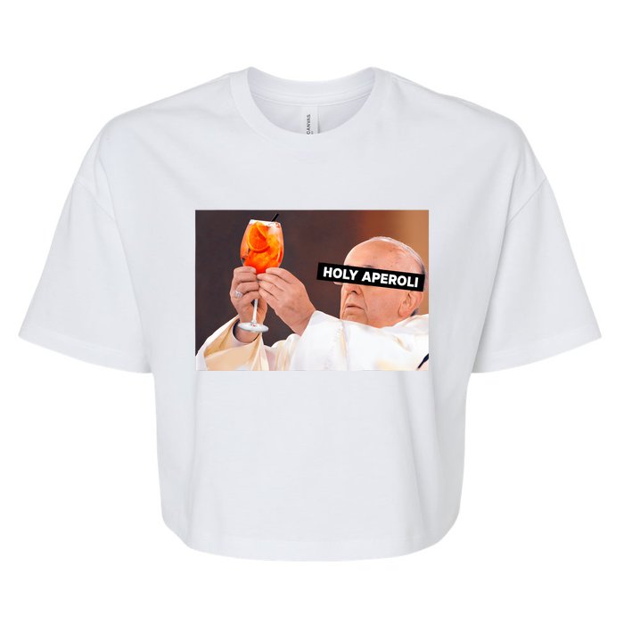 Holy Aperoli X Papst The Pope Drip X Francis Spritz Club Bella+Canvas Jersey Crop Tee