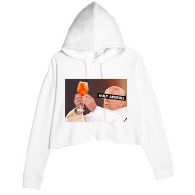 Holy Aperoli X Papst The Pope Drip X Francis Spritz Club Crop Fleece Hoodie