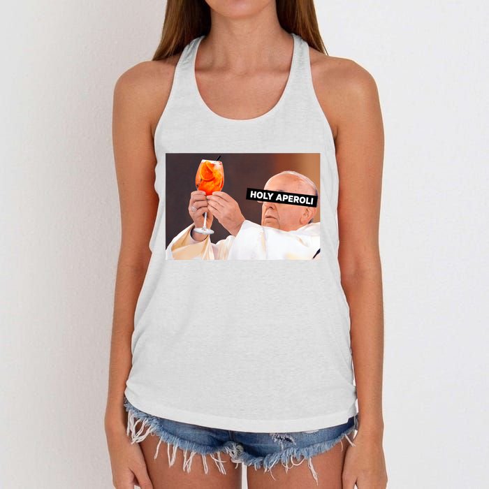 Holy Aperoli X Papst The Pope Drip X Francis Spritz Club Women's Knotted Racerback Tank