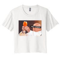 Holy Aperoli X Papst The Pope Drip X Francis Spritz Club Women's Crop Top Tee