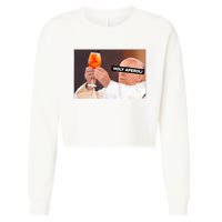 Holy Aperoli X Papst The Pope Drip X Francis Spritz Club Cropped Pullover Crew