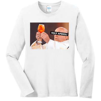 Holy Aperoli X Papst The Pope Drip X Francis Spritz Club Ladies Long Sleeve Shirt