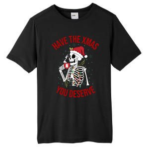 Have A Xmas You Deserve Funny Skeleton Christmas Tall Fusion ChromaSoft Performance T-Shirt