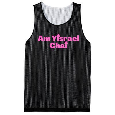 Hebrew Am Yisrael Chai The People Of Israel Live Pink Mesh Reversible Basketball Jersey Tank