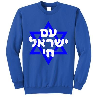 Hebrew Am Yisrael Chai Israel Magen David  Sweatshirt