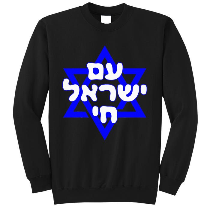 Hebrew Am Yisrael Chai Israel Magen David Sweatshirt