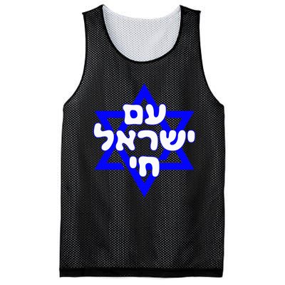 Hebrew Am Yisrael Chai Israel Magen David Mesh Reversible Basketball Jersey Tank