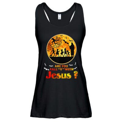 Halloween Are You Falloween Jesus Matthew Christian Faith Ladies Essential Flowy Tank