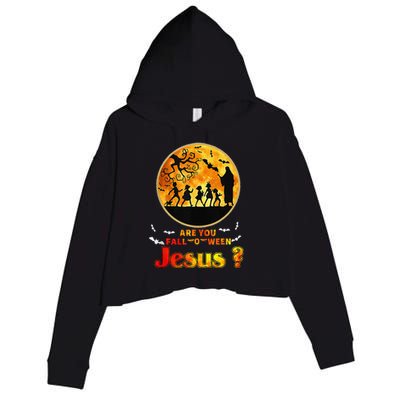 Halloween Are You Falloween Jesus Matthew Christian Faith Crop Fleece Hoodie