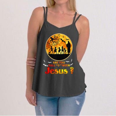 Halloween Are You Falloween Jesus Matthew Christian Faith Women's Strappy Tank