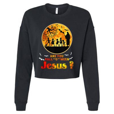 Halloween Are You Falloween Jesus Matthew Christian Faith Cropped Pullover Crew