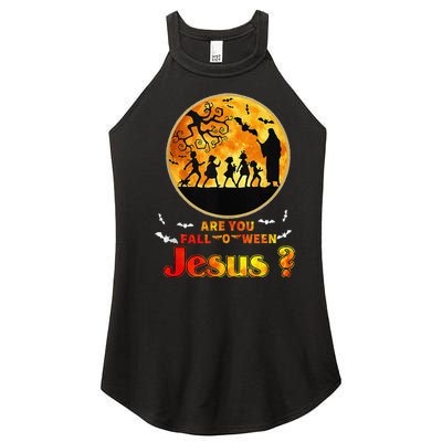 Halloween Are You Falloween Jesus Matthew Christian Faith Women’s Perfect Tri Rocker Tank