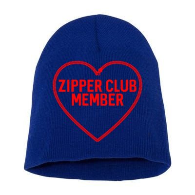 Heart Attack Zipper Club Open Heart Surgery Survivor Cute Gift Short Acrylic Beanie