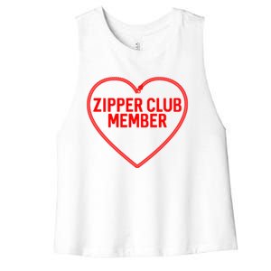 Heart Attack Zipper Club Open Heart Surgery Survivor Cute Gift Women's Racerback Cropped Tank