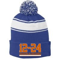 Houston Baseball 1224 Stripe Pom Pom Beanie