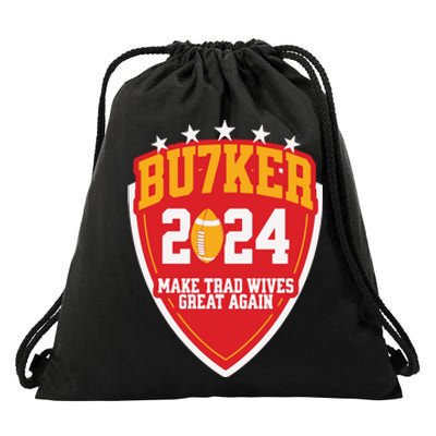 Harrison Butker 2024 Make Trad Wives Great Again Funny Harrison Butker Drawstring Bag