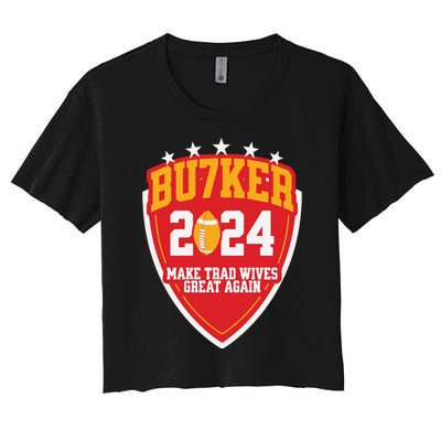 Harrison Butker 2024 Make Trad Wives Great Again Funny Harrison Butker Women's Crop Top Tee