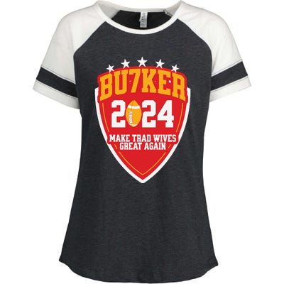 Harrison Butker 2024 Make Trad Wives Great Again Funny Harrison Butker Enza Ladies Jersey Colorblock Tee