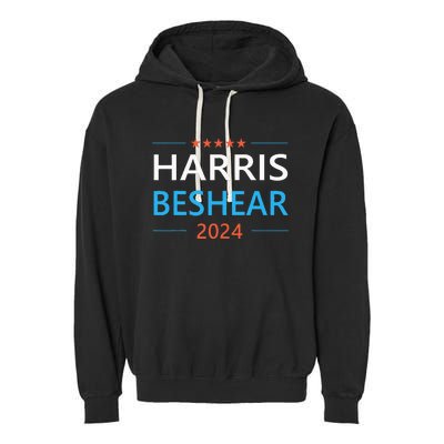 Harris Beshear 2024 For President Patriotic Kamala Democrat Garment-Dyed Fleece Hoodie