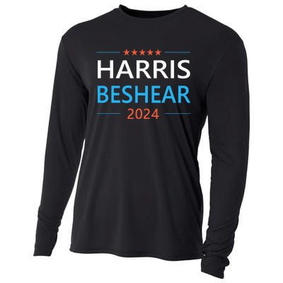 Harris Beshear 2024 For President Patriotic Kamala Democrat Cooling Performance Long Sleeve Crew