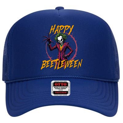 Happy Beetleween 2024 Original Design High Crown Mesh Back Trucker Hat