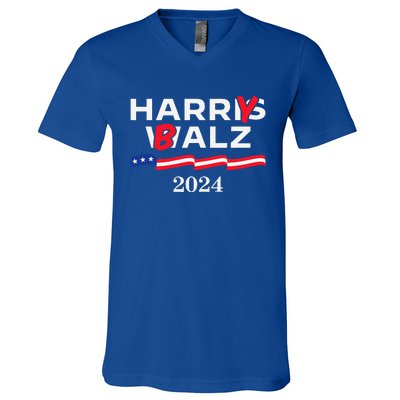 Harry Balz 2024 Harris Walz 2024 V-Neck T-Shirt