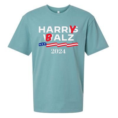 Harry Balz 2024 Harris Walz 2024 Sueded Cloud Jersey T-Shirt