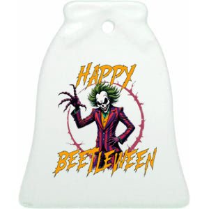 Happy Beetleween 2024 Original Design Ceramic Bell Ornament