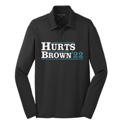 Hurts Brown 22 Silk Touch Performance Long Sleeve Polo