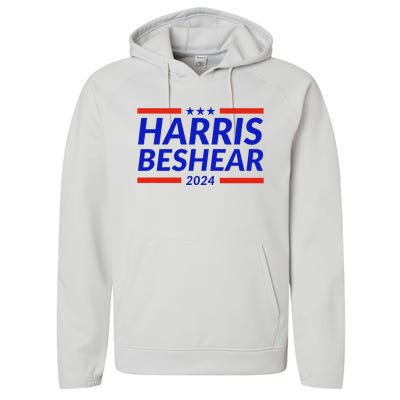 Harris Beshear 2024 Kamala Harris Andy Beshear President Performance Fleece Hoodie