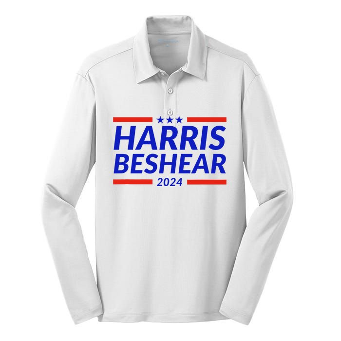 Harris Beshear 2024 Kamala Harris Andy Beshear President Silk Touch Performance Long Sleeve Polo