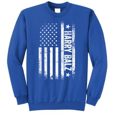 Harry Balz 2024 Harris Walz Usa Flag Political Gift Sweatshirt