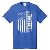 Harry Balz 2024 Harris Walz Usa Flag Political Gift Tall T-Shirt