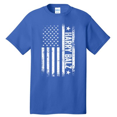 Harry Balz 2024 Harris Walz Usa Flag Political Gift Tall T-Shirt