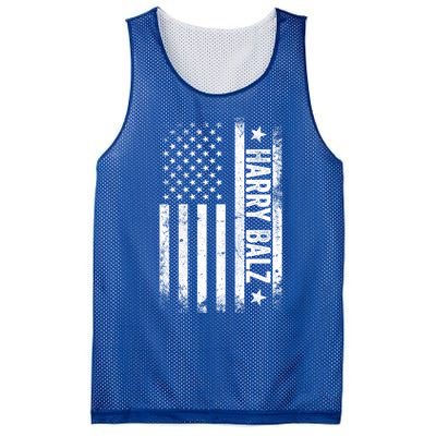 Harry Balz 2024 Harris Walz Usa Flag Political Gift Mesh Reversible Basketball Jersey Tank