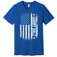 Harry Balz 2024 Harris Walz Usa Flag Political Gift Premium T-Shirt