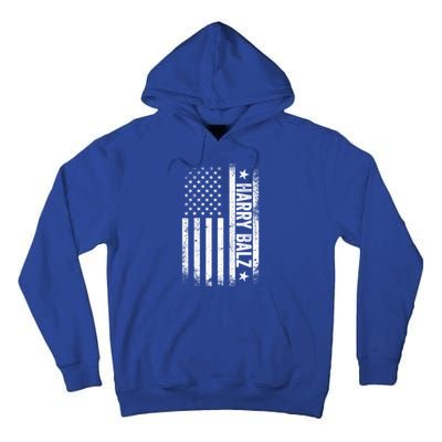 Harry Balz 2024 Harris Walz Usa Flag Political Gift Tall Hoodie