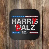 Harry Balz 2024 Funny Kamala Harris And Tim Walz 2024 Gift Coaster