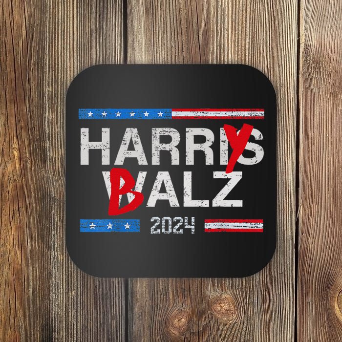 Harry Balz 2024 Funny Kamala Harris And Tim Walz 2024 Gift Coaster