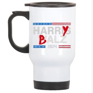 Harry Balz 2024 Funny Kamala Harris And Tim Walz 2024 Gift Stainless Steel Travel Mug