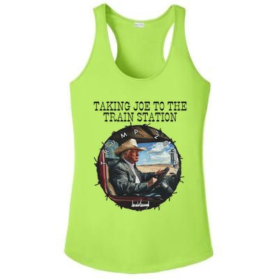 Hootie & Blowfish 2024 Summer Camp Designtaking Joe To The Train Station Trump 2 Ladies PosiCharge Competitor Racerback Tank